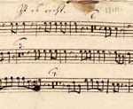 Early baroque score viola