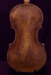 Baroque violin back Napoli