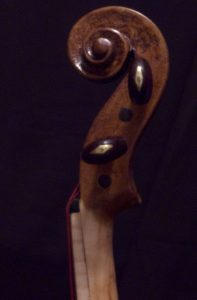 Neapolitan baroque violin scroll