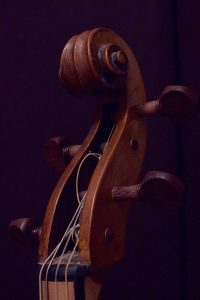 baroque violoncello scroll